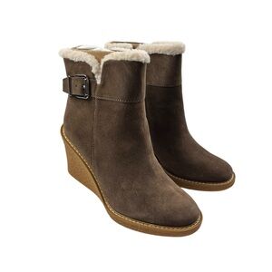 NWOT Franco Sarto Ulayna Brown Suede Bootie Size 8